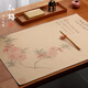 弘梅 彩畫(huà)鎖邊羊毛毛氈 創(chuàng)意卷裝雙層可用書(shū)法初夏毛氈墊 文房四寶毛筆練字作品專用毛氈布桌墊禮盒裝