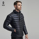 SANFO PLUS戶(hù)外男款羽絨服粒子輕暖立領(lǐng)保暖外套90%充絨量850蓬白鵝絨 黑色 M