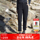 SCALER戶外軟殼褲加絨防水沖鋒褲加厚保暖防風(fēng)登山褲 曜石黑-女 M