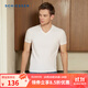 舒雅（Schiesser） 德國舒雅男士基礎(chǔ)打底舒美棉V領(lǐng)短袖打底衣【2件裝】E5/20029M 白色7000 L