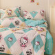 BlueBlue hellokitty床上四件套春秋純棉全棉女孩kt貓秋冬兒童床上用品 愛貓樂園-FRG 【床單款】1.5m~1.8m床 四件套