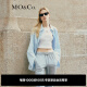 MO&Co.中性风格纯色开叉袖口棉质廓形极简风衬衫设计感小众 冰灰蓝色 S/160