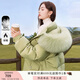 香影綠色羽絨服女冬季2024新款牛油果綠白鴨絨中長(zhǎng)高級(jí)感毛領(lǐng)外套 果綠 S