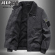 JEEP SPIRITJEEP吉普飛行員棉服男士秋冬季純棉保暖加絨加厚工裝休閑寬松棉衣 深灰色 厚款 XL