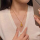 芯奢古法金色葫蘆項鏈女新中式仿沙金吊墜鎖骨鏈2025新款實用情人節(jié)女 葫蘆項鏈