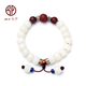 今夕 藏式白玉菩提根手串菩提子手鏈男女民族風(fēng)單圈飾品 瑪瑙款一 8x10mm