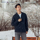 TOMMY HILFIGER【純羊毛】男裝商務(wù)休閑棒球領(lǐng)羊毛衫針織開衫外套03258 深藍(lán)色DV6 2XL （推薦：180-200斤）
