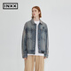 英克斯（inxx）ALLPICK 鄧佳鑫同款新復古做舊潮流短情侶牛仔外套美式夾克城市戶(hù) 牛仔色 L