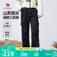 駱駝（CAMEL）男裝直筒工裝褲城市輕戶外秋冬加絨保暖闊腿休閑長(zhǎng)褲M14CAWI644H