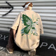 迪伽達短袖t恤男春季新款美式復古設計感小眾潮牌印花oversize五分袖 JXFS-A1004杏色 XL