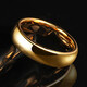奧斯坦汀鎢金戒指男鎢鋼潮流百搭簡(jiǎn)約金色閉口生日情人節禮物送男朋友老公 金色 內徑18MM(周長(cháng)57MM)