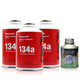 STP霍尼韋爾Honeywell冷媒R134a車(chē)用空調雪種 汽車(chē)空調制冷劑 氟利昂 3瓶冷媒+1瓶ICI冰熊冷凍油