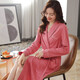 優(yōu)婷菲女士睡袍春秋季純棉長(cháng)袖女款秋冬季浴衣秋款全棉質(zhì)日式中長(cháng)款浴袍 YBZ-5555豆紅 XL
