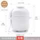瓷航（CiH） 陶瓷燉盅雙耳雙蓋燉湯盅隔水內(nèi)膽燉燕窩甜品盅耐高溫湯煲雕花燉盅 純白大號雙耳雙蓋燉盅配勺850ml