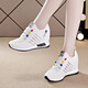 萊然內增高女鞋子休閑鞋透氣單鞋小白鞋布面厚底運動(dòng)鞋2026春夏季新款 白色網(wǎng)鞋 35