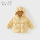 戴維貝拉（DAVE＆BELLA）冬季新款防水女寶寶羽絨服兒童白鴨絨外套女童連帽上衣小童外衣 黃色【DB4242475】 100 cm（建議身高90-100cm）
