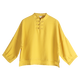 亂在江南棉麻襯衫女春秋新品寬松中國風(fēng)復(fù)古文藝禪服女唐裝上衣 黃色 均碼