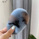 玲川秋冬芒狗發(fā)卡毛絨芒果核發(fā)夾真獺兔毛發(fā)夾可愛(ài)劉海發(fā)卡皮草bb夾子