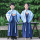 微曼小鹿 童裝漢服 男女童漢服女裙古風(fēng)唐裝中國風(fēng)古裝漢服 兒童漢服 609 藍色 130