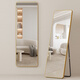 全品屋穿衣鏡全身鏡落地鏡掛門(mén)服裝店試衣鏡壁掛鏡掛穿一體簡(jiǎn)約北歐風(fēng) 【圓角】流光金160*50cm 高清鏡面