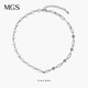 MGS曼古銀星星月亮珍珠吊墜銀項鏈女輕奢高級感首飾送女友禮物 星合月珍珠項鏈