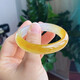 黃翡翡翠（處理）手鐲冰糯種感年輕款緬甸老坑正圈圓條貴妃玉鐲子 黃翡翡翠手鐲 56號(hào)