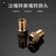 洛克兄弟ROCKBROS 自行車內(nèi)胎公路法嘴轉(zhuǎn)美嘴轉(zhuǎn)換頭法轉(zhuǎn)美轉(zhuǎn)換嘴單車裝備 金色【2個(gè)】