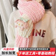 優(yōu)悅居帕恰狗圍巾毛線(xiàn)手工編織diy粗冰條毛線(xiàn)團織自制圍巾材料包送女友 【3團】美樂(lè )蒂粉白圍巾-棒針款