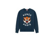 高田賢三（KENZO）禮物男士圓領(lǐng)虎頭長袖衛(wèi)衣FE5 8SW010 4MF 77藏藍色 L