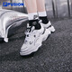 FILA FUSION斐樂潮牌BIANCO II女鞋休閑鞋秋款厚底鞋運動鞋 雨霧灰/銀灰色-NS 38