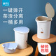 茶花（CHAHUA）茶渣桶塑料排水桶茶葉垃圾桶功夫茶具圓形茶桶茶葉過(guò)濾水桶 淺咖色1個(gè)