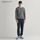GANT甘特官方春季新款男士休閑通勤學(xué)院風(fēng)抽繩寬松經(jīng)典純色運動(dòng)褲 433夜藍色 S