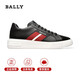 巴利（BALLY）男士運動鞋皮革休閑鞋新款經(jīng)典條紋云端鞋6239629 黑色 黑色 42