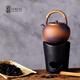 陸寶戶外露營(yíng)功夫煮茶壺家用粗陶提梁養(yǎng)生燒水陶壺白茶花茶普洱碳火 沙爍 0.9L