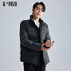 利郎輕時尚男裝【三防遠(yuǎn)紅外】羽絨服男石墨烯雙層內(nèi)膽保暖行政外套 深灰綠 M (165)