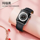 卡倫頓 蘋(píng)果手表表帶apple watch s9 s8 7 se表帶真皮iwatch表帶女士腕帶表鏈 【瑪瑙黑】頭層牛皮 38/40/41mm表盤(pán)通用