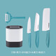 美帝亞廚房刀具套裝陶瓷刀菜刀輔食刀具水果刀片刀家用寶寶嬰兒六件套裝 白刃陶瓷刀-海星藍 5件套