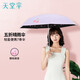 天堂傘 五折太陽(yáng)傘遮陽(yáng)口袋傘黑膠防曬傘防紫外線晴雨兩用傘女 櫻桃-淺紫【手動(dòng)五折】