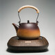 容山堂粗陶茶壺煮茶器茶具套裝泡茶壺?zé)畨仉娞諣t圍爐煮茶碳爐酒精爐 直鈕茶壺小悅黑胡桃電陶爐 780ml