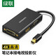 綠聯(lián)Mini DP轉(zhuǎn)HDMI VGA DVI三合一轉(zhuǎn)換器線擴展拓展適用Surface蘋果電腦接投影儀 雷電接口4K高清 音視頻同步 黑色