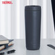 膳魔師（THERMOS） 咖啡杯保溫杯不銹鋼保溫水杯廣口辦公杯簡(jiǎn)約便攜隨行學(xué)生杯子 深藍色 590ml