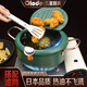 歐樂(lè )多（Olodo） 日式天婦羅油炸鍋家用小炸鍋帶蓋深型炸雞薯條省油炸爐燃氣煤氣 本色銀 油炸鍋 小號2.2L 20cm