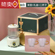 OPOVZOE德國進(jìn)口品質(zhì)養(yǎng)生壺辦公室小型mini全自動(dòng)加厚玻璃家用多功能煮茶 奶油白（單壺+禮盒+2水晶杯）