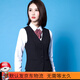 森羅慕彤西裝馬甲女士2021春秋季黑色馬夾背心坎肩外穿職業(yè)正裝工作服 單件黑色馬甲 L