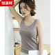 恒源祥吊帶背心女士純棉內穿打底內衣可外穿薄款修身夏季無(wú)袖上衣性感白 可可 M (165)