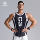 墨立方健身背心男速干跑步競速吸濕排汗運動(dòng)肌肉訓練無(wú)袖籃球衣服