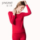 金三塔桑蠶絲真絲秋衣秋褲女圓領(lǐng)中薄款內衣套1NYF3C105 大紅1700 XL 