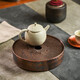 一紀（KAZUNORI）純手工紫銅錘目紋壺承蓄水茶臺干泡臺復古茶承建水壺托茶道壺墊 矮款銅壺承