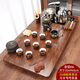 峰字旗功夫茶具套裝家用全自動(dòng)一體泡茶臺燒水壺茶盤(pán)整套簡(jiǎn)約客廳大茶海 月牙彎彎+自動(dòng)暗香+黑色全自動(dòng)