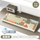 黑爵（AJAZZ）AK35IV3 有線(xiàn)熱插拔客制化機械鍵盤(pán) Gasket結構 PBT鍵帽 5層填充PC開(kāi)槽定位板 白光 灰米橙 海鹽軸